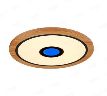 510mm Diameter RGB in Centre Round FSC Wood Frame LED Ceiling Light