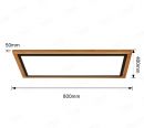 800x400mm Rectangle FSC Wood Frame LED Ceiling Light