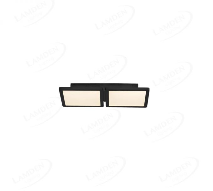 Two Head Square Black Color Changing LED Panel Ceiling Light 70023