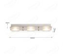 540x140mm LED Integrated LED Wall Lamp Ceiling light with Three Head 70066