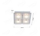 340x260mm LED Integrated LED Wall Lamp Ceiling light with Four Head 70072