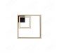 Double Suqare Aluminum Frame CCT+2.4G Remote Control Ceiling Light 70096