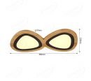 590x338mm Small Stone Two Head FSC Wood Decoration LED Ceiling Light 90019