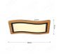 460x267mm Wave Shape FSC Wood Decoration LED Ceiling Light 90025