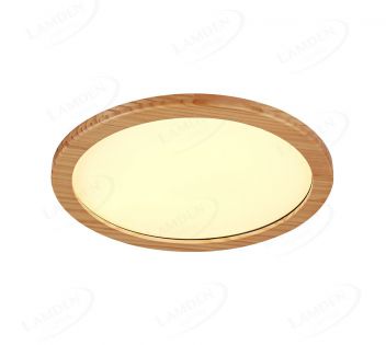 380mm pine wood led ceiling light