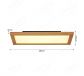 Rectangle 480x230mm FSC Pine Wood Indoor LED Ceiling Light 90033