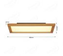 Rectangle 480x230mm FSC Pine Wood Indoor LED Ceiling Light 90033