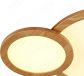 650x480mm Double Round FSC Pine Wood Indoor LED Ceiling Light 90034