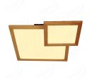 650x480mm Double Square FSC Pine Wood Indoor LED Ceiling Light 90035