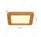 230x230mm Square Circle FSC Pine Wood Indoor LED Ceiling Light 90036