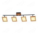 960x170mm FSC Wood Square Four Head Spotlights 90058