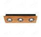 470x150mm FSC Wood Three Head LED Integrated Ceiling Light 90072