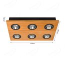 450x300mm FSC Wood Six Head LED Integrated Ceiling Light 90075