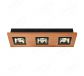 470x150mm FSC Wood Three Head Square LED Integrated Ceiling Light 90079